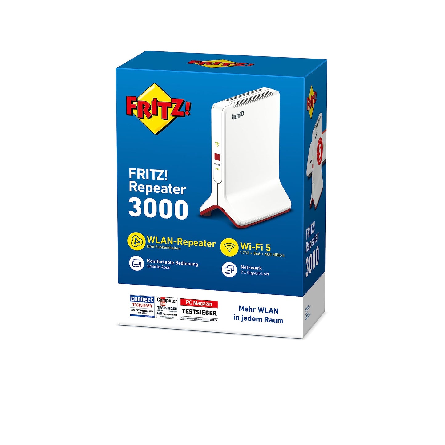 AVM Fritz!Repeater 3000 WLAN-Mesh Heimnetz WPS 2 x 5GHz & 2,4GHz
